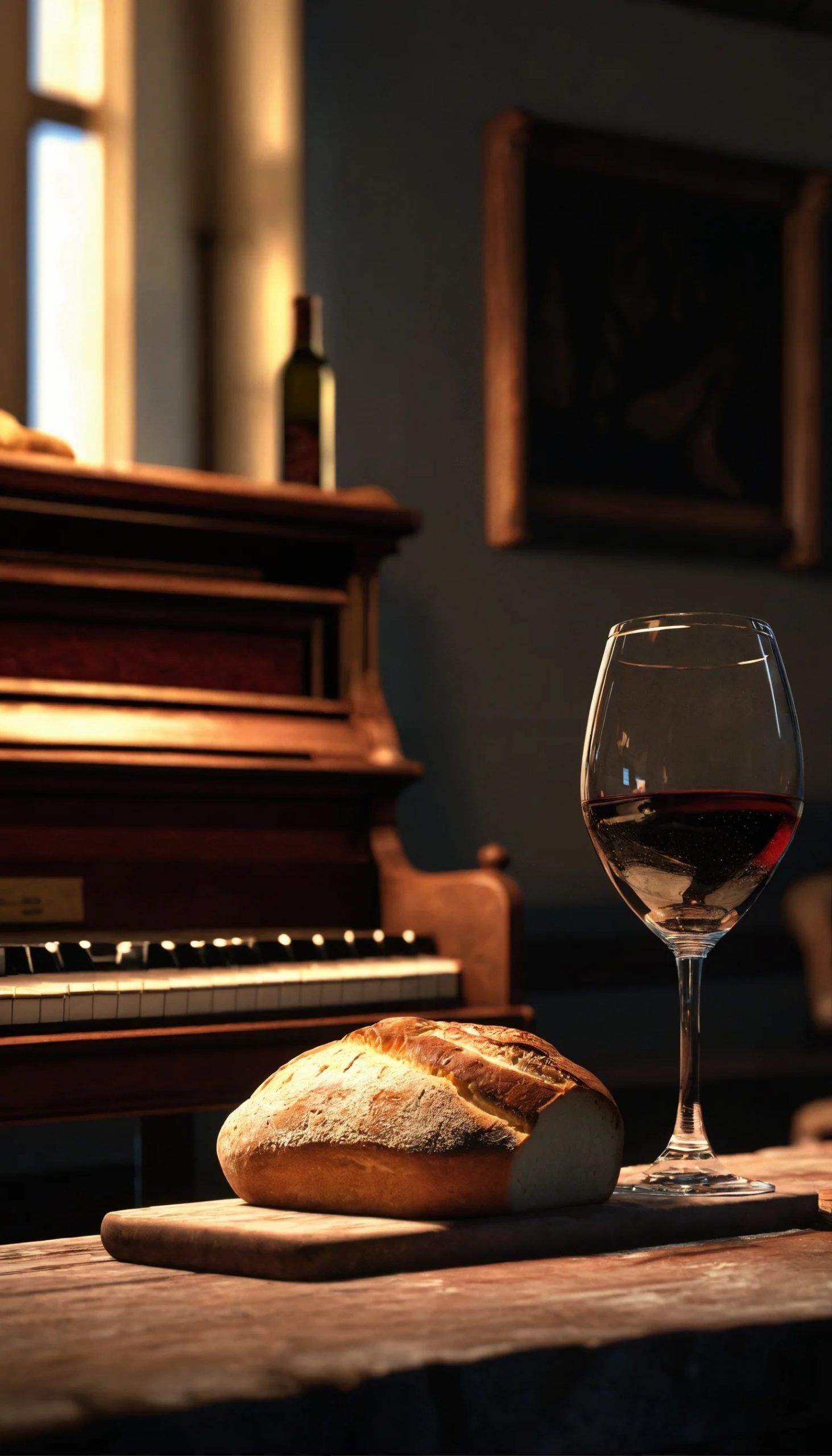 Weinglas-und-Brot-vor-eine-Orgel